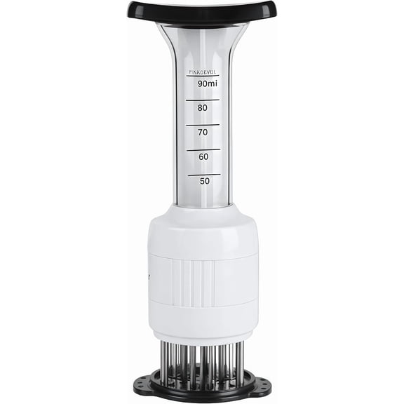 2-in-1 Meat Tenderizer & Marinade Injector with Stainless Needles Kitchen Tool for Injecting Marinades & Tenderizing Meats, Ideal for BBQ, Smoking, and Cooking Beef, Turkey, Pork, and Poultry