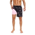 thumbnail image 1 of 2 in 1 Mens Swim Trunks with Compression Liner, 7 Inch Liner Board Shorts for Men, Beach & Swim Shorts, Gifts for Men, 1 of 8