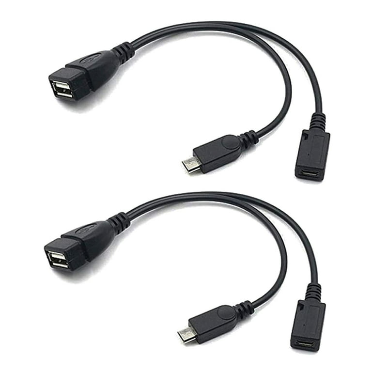 Cable Adaptador OTG 2 en 1 USB a Tipo C o MicroUSB