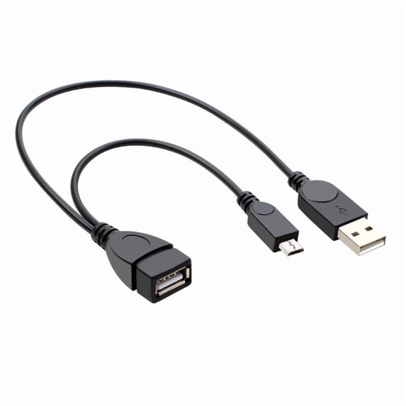 Micro Usb Walmar 2 in 1 Micro USB to USB Adapter (OTG Cable and Power Cable) USB Female ...