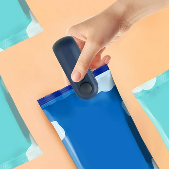2-in-1 Mini Bag Sealer,USB Rechargeable Handheld Heat Sealer & Cutter,2025 New Upgrade Heat Vacuum Sealer,Portable Plastic Bag Sealer for Snacks, Chips, Food Freshness Storage