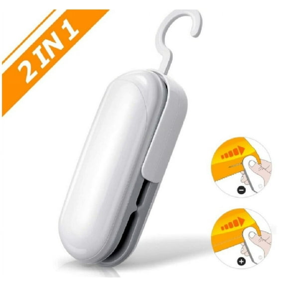 2-in-1 Mini Bag Sealer & Cutter – Portable Heat Vacuum Sealer for Efficient Food Storage & Preservation TIKA