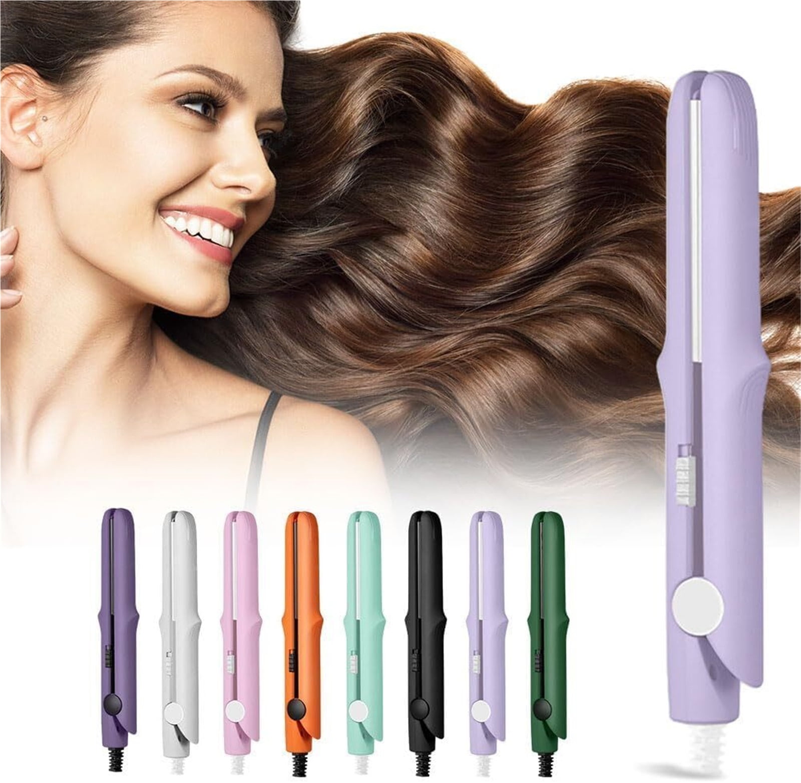 2 in 1 Mini Curling Iron & Flat Iron | Portable Travel Hair Tool ...