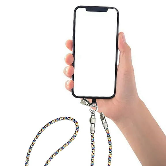 2 in 1 Mobile Phone Lanyard and Charging Built in USB A to USB C Adapter, Adjustable Patch Lanyard for Most Smartphones