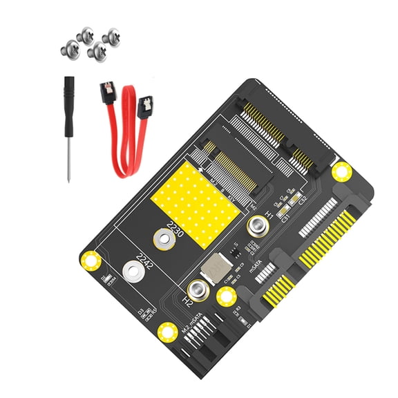 2 in 1 Msata States Disk to Double SATA3 Risers States Disk to mSATA Male Converters 2230 2242