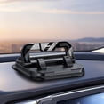 thumbnail image 1 of 2-in-1 Multi-Functional Car Phone Stand & Number Plate Holder, Sticky Stable Anti-Shake Dashboard Mount, Navigation Stand for Car Interior Accessories, Black, 1pc, 1 of 9