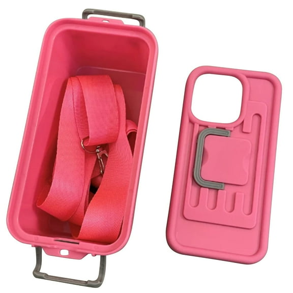 2 in 1 Multifunctional Cosmetic Bag Crossbody Phone Purse Cool Storage Suitcase Design for Accessories Travel