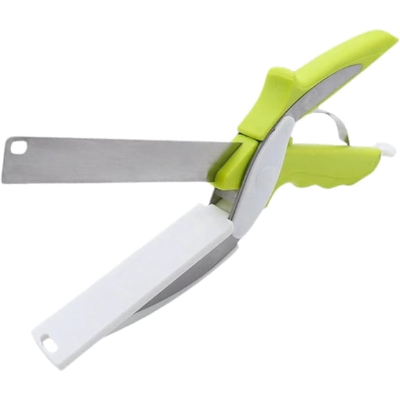 2-in-1 Multifunctional Kitchen Scissors with Detachable Cutting Board | Stainless Steel Food Shears for Vegetables, Fruits & Meat | Spring-Assisted Design with Safety Lock | Modern Minimalist Kitchen