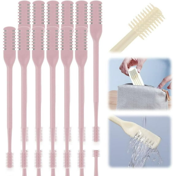 2-in-1 Nasal Hair Cutter,Upgrade Double Sided Nose Hair Knife, 360° Nostril Hair Remover Tool, Nasal Hair Cutter for Men Women, with Soft Cleaning Brush