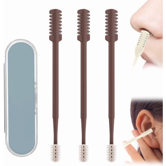 2-in-1 Nasal Hair Cutter for Women Men, 2026 Upgraded Manual 360° Rotating Nostril Hair Removal Tool Double Sided Nose Hair Blade, Lightweight Travel Essentials