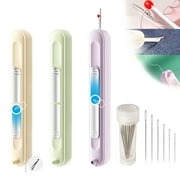 2 in 1 Needle Threader Seam Ripper，Upgraded Retractable Needle Threader and Seam Ripper Tool,Sewing Supplies Sewing Kits，Suitable for Hand Sewing Knitting Craft Sewing Supplies(4PCS)