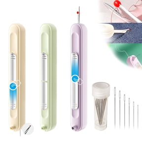 2 in 1 Needle Threader Seam Ripper,Upgraded Retractable Needle Threader and Seam Ripper Tool,Sewing Supplies Sewing Kits,Suitable for Hand Sewing Knitting Craft Sewing Supplies(4PCS)