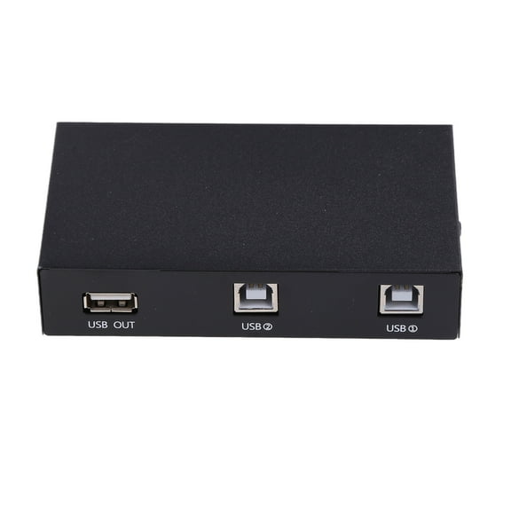 2 in 1 Out USB Print Sharer, 2 USB 2.0 Ports Splitter Adapter Sharing Device Box for PC Computer Scanners