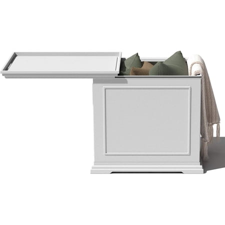 2-in-1 Outdoor Side Table with Storage and Tray for Patio or Porch | All-Weather Resistant