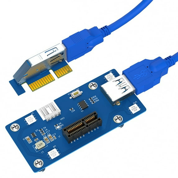 2 in 1 PCI Express PCI-E 1X to 1X/4x/8x/16x Riser Card