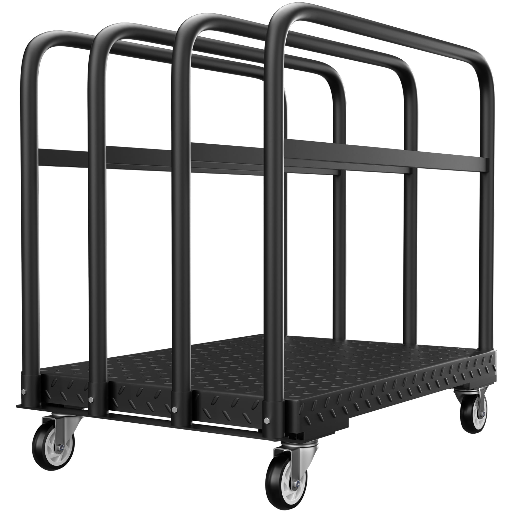 Panel Cart, 1500 LB Heavy Duty Flat Cart with 4 Wheels, Lumber and Drywall Cart Dolly for Moving, Warehouse and Home Use