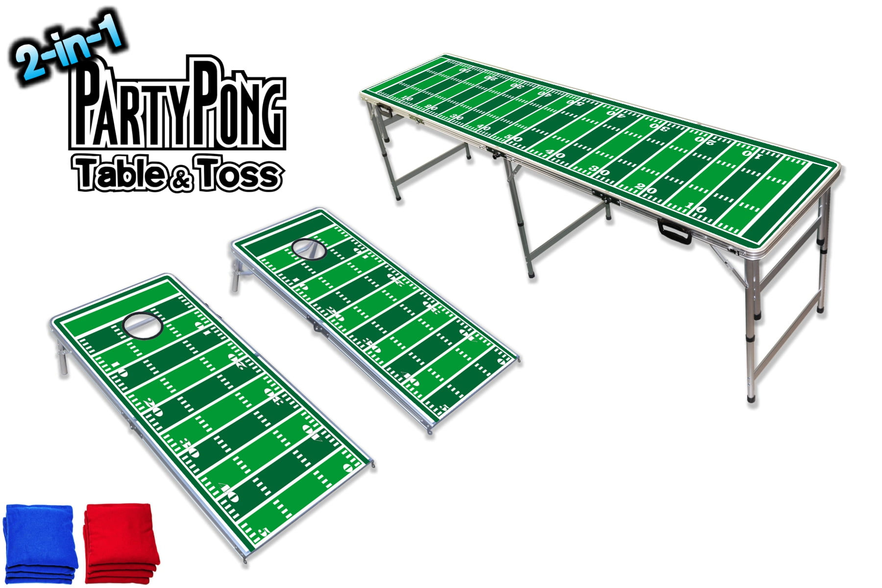 2in1 Party Pong Table & Toss with OPTIONAL LED Lights Convert from