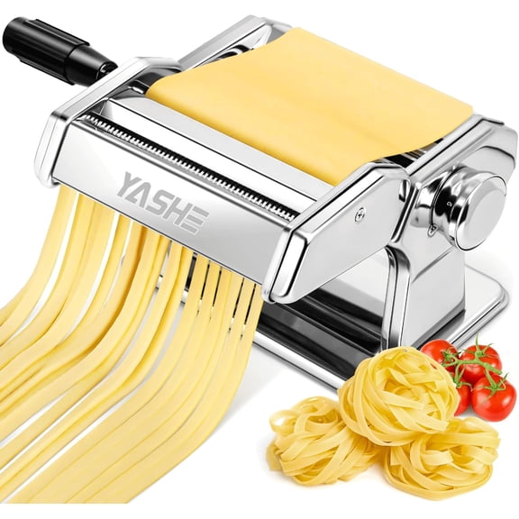 2-in-1 Pasta Maker with Cleaning Kit, Adjustable Thickness Settings Pasta Maker Machine with Pasta Roller and Cutter, Dual Width Noodle Maker for Pasta, Spaghetti, Fettuccine, Lasagna