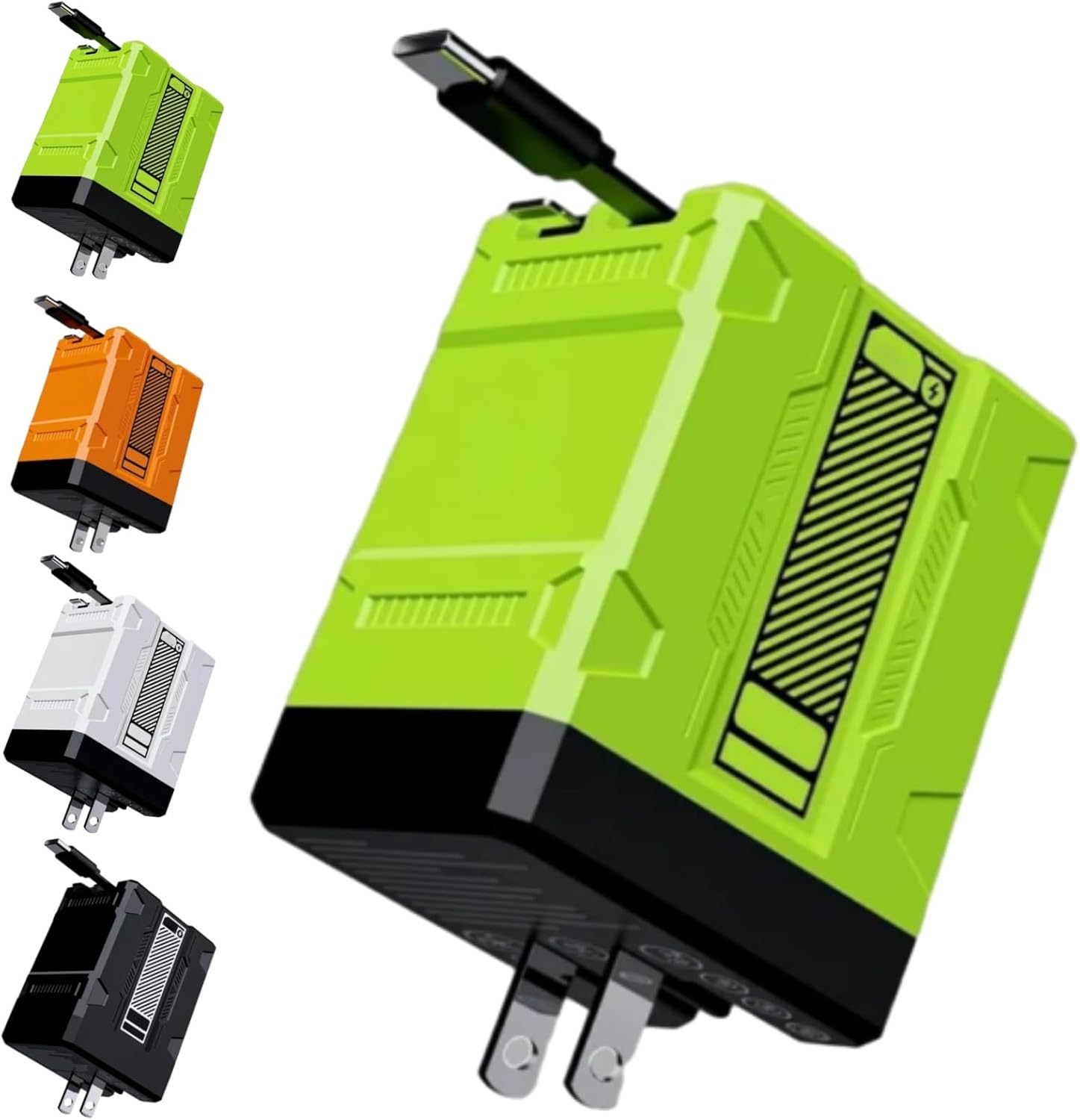 2-in-1 Pd3.0 Charger with Retractable Cables, 2 in 1 Charger ...
