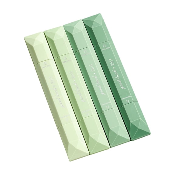 2-in-1 Pen-Shaped Correction Tape with Glue - Double-Headed Transparent Tape for Students and Office Use - High-Quality and Easy to Apply ( Green )