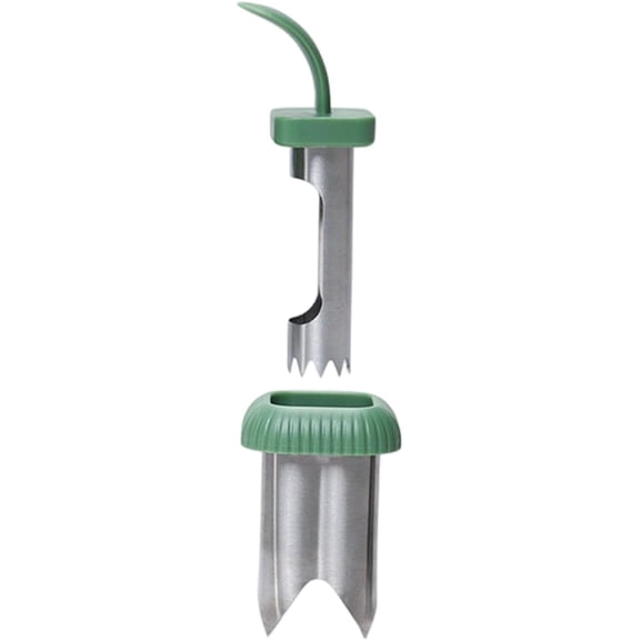 2 in 1 Pepper Corer Seed Remover Tool, Corer Tool - Stainless Steel Chili Core Remover for Kitchen