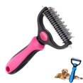 thumbnail image 1 of 2-in-1 Pet Grooming Tool for Dogs & Cats, Dual-Sided Dematting Comb and Undercoat Rake, Deshedding Brush for Long Hair Thick Coats, Pet Grooming Brush for Reducing Loose Fur and Tangles, 1 of 7