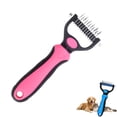 thumbnail image 1 of 2-in-1 Pet Grooming Tool for Dogs & Cats, Dual-Sided Dematting Comb and Undercoat Rake, Deshedding Brush for Long Hair Thick Coats, Pet Grooming Brush for Reducing Loose Fur and Tangles, 1 of 7