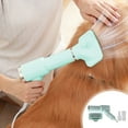 thumbnail image 1 of 2-in-1 Pet Hair Dryer & Grooming Brush with Pin Comb, 3 Heat & Speed Settings for Dogs & Cats, Gentle Drying & Detangling Tool with Flat/Round Nozzles Blue, 1 of 9