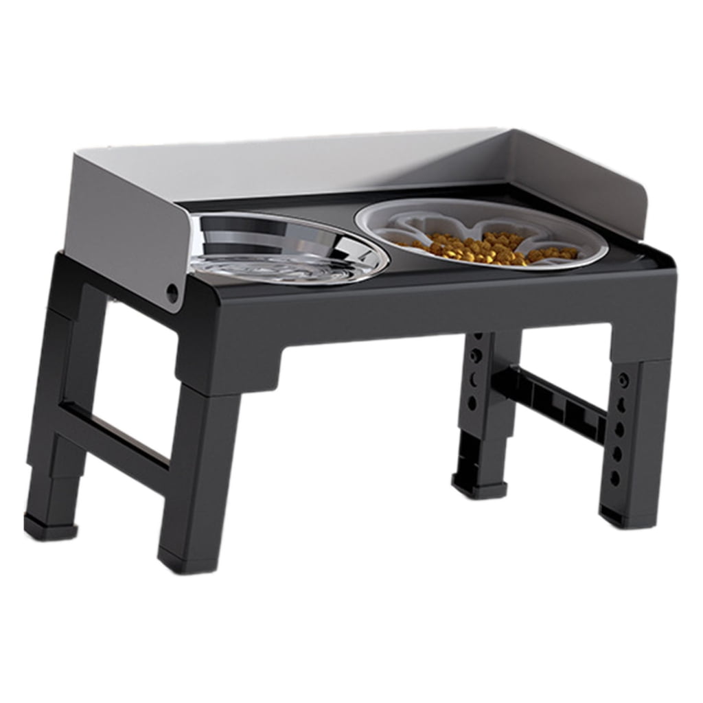 2 in 1 Pet Large Dog Water Food Bowl Slow Feeder Set Raised Adjustable