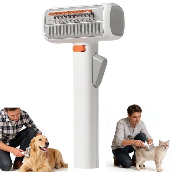 2-in-1 Pet Self-Detangling & Grooming Comb,Dematting Comb for Cats,Pet-Comb Untangle & Remove Tangles, Pets Grooming Brush Detangle, Deshed, Massage for Dogs & Cats