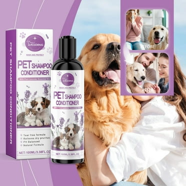 2-in-1 Pet Shampoo and Conditioner | 100ml Bottle | Gentle pH-Balanced Formula for Dogs and Cats | Deodorizing | Mild No-Irritant Ingredients | Fresh Scent | Easy Use | 3.8x13.3cm