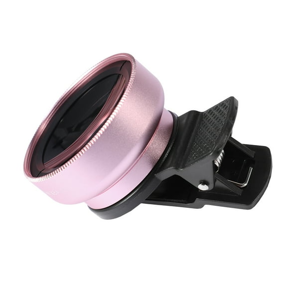2 in 1 Phone Camera Lens Wide Angle Macro Lens Outer Mobile Phone Lens for Smartphone (Rose Gold)