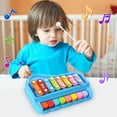 thumbnail image 1 of 2-in-1 Piano Xylophone Toy, Multicolor Keyboard & 8-Note Xylophone, Early Learning Musical Instrument for Toddlers 1-3, BPA-Free, Fine Motor Skills Development, 1 of 9