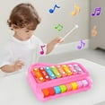 thumbnail image 1 of 2-in-1 Piano Xylophone Toy, Multicolor Keyboard & 8-Note Xylophone, Early Learning Musical Instrument for Toddlers 1-3, BPA-Free, Fine Motor Skills Development, 1 of 9