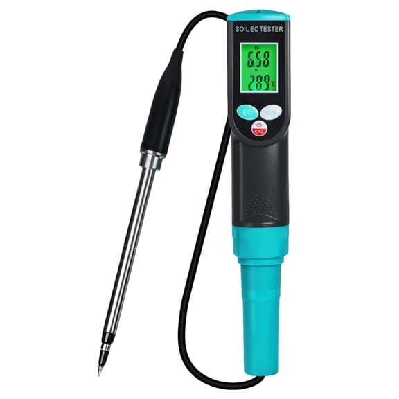 2 in 1 Plant Soil Tester Detects Level And Temperature Readings Battery Operated For Outdoor Use Portable