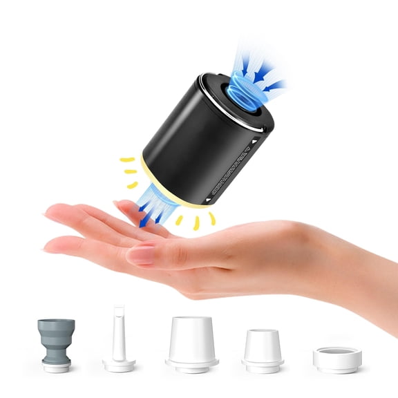 2-in-1 Portable Air Pump & Camping Lantern - 4kPa High-Pressure Rechargeable Pump for Air Mattress, Pool Floats & Sleeping Pads - Lightweight with Magnetic Base