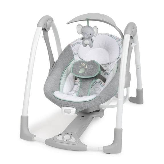 Ingenuity 2-in-1 Portable Baby Swing & Infant Seat with Vibrations and Music, Unisex, Swell