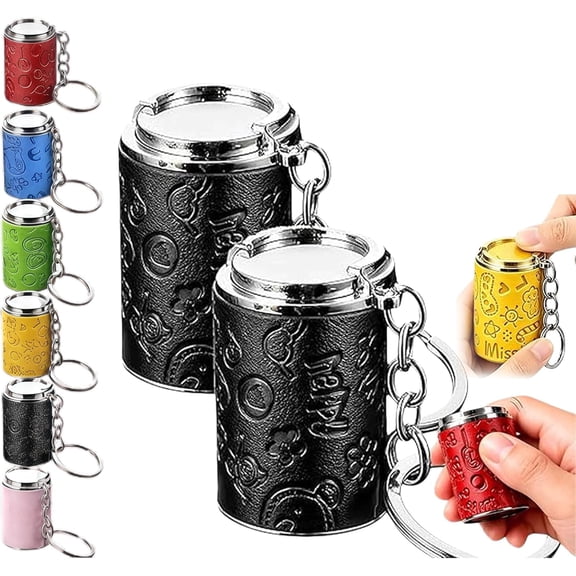 2-in-1 Portable Coin Holder for Pocket & Purse, Mini Coin Storage Keychain, Secure Snap Closure, Compact Coin Bank(2pcs-black)Q