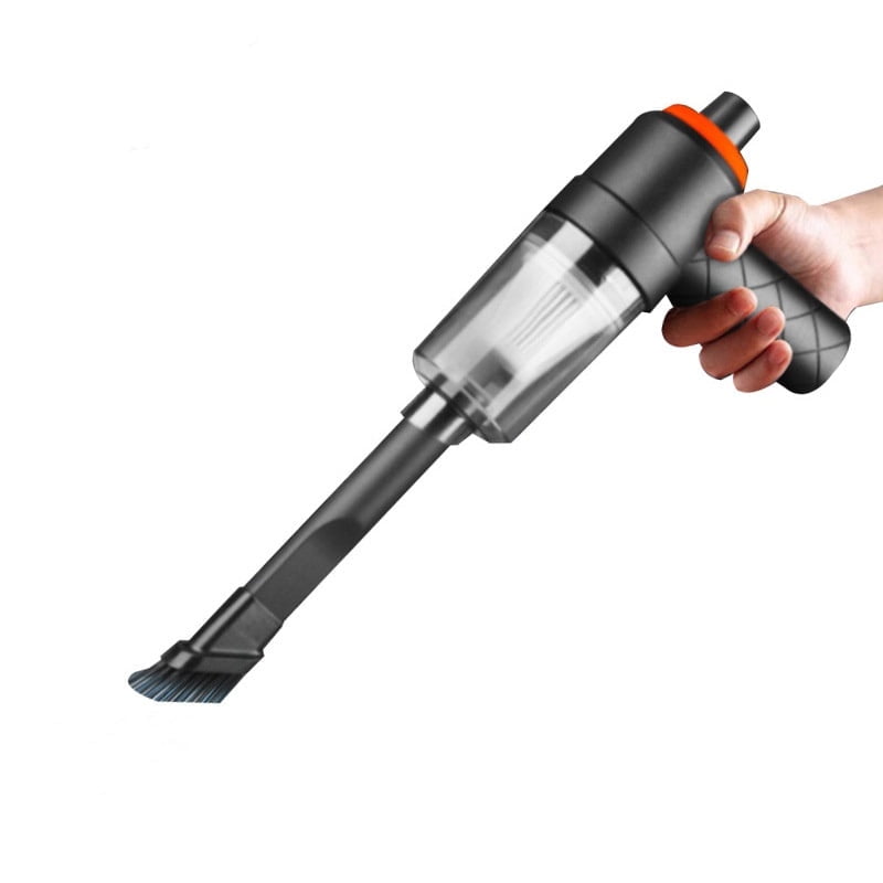 2-in-1 Portable Cordless Car Vacuum Cleaner with Powerful Suction and Air Dust Removal and Up to 30 Minutes of Run Time - Rechargeable Cordless Handheld Mini Car Vacuum with Carrying Case and Hose