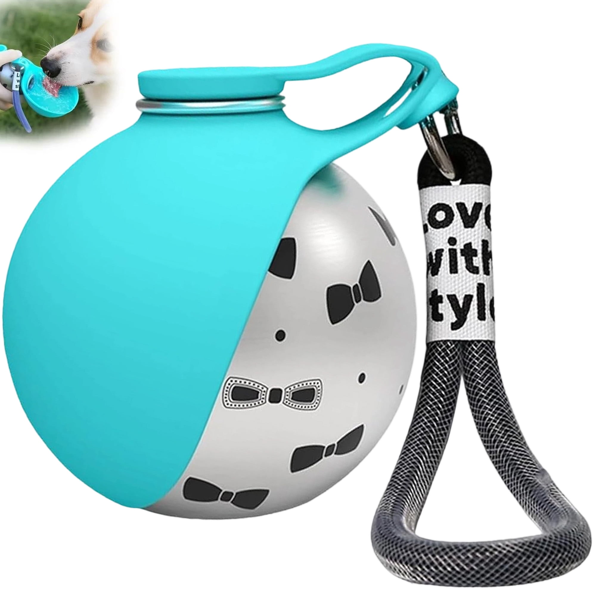 2-in-1 Portable Dog Water Bottle–Stainless Steel & Food-Grade Silicone ...