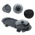 thumbnail image 1 of 2 in 1 Portable Electric Non-Stick Grill Hot Pot BBQ Grill Soup Shabu Pot Barbecue 2200W Black, 1 of 19