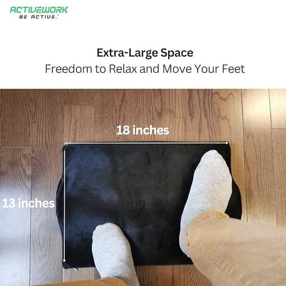 2-in-1 Portable Foot Rest Pro - Extra Large - Improve Circulation & Relax Exercise Massage Foot Under Desk Work Office Chair, Gaming Chair & Home (Gray)