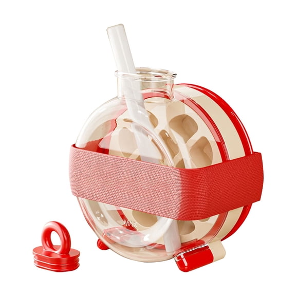 2 in 1 Portable Ice Maker Bottle Cup with Straw and Lid for Summer Cool Drinks and Freezer Use