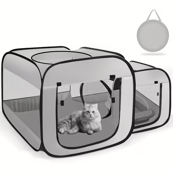 Image showcasing 2-in-1 Portable Large Pop Up Pet Playpen - No Assembly Needed, Indoor ...