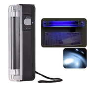 2-in-1 Portable Money Detector Counterfeit Cash Currency Banknote Bill Checker Tester with UV Light Flashlight for USD EURO POUND