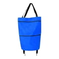 thumbnail image 1 of 2-in-1 Portable Shopping Cart Grocery Trolley 23L Lightweight Folding with Wheels, Holds 12.5kg, 1 of 4