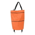 thumbnail image 1 of 2-in-1 Portable Shopping Cart Grocery Trolley 23L Lightweight Folding with Wheels, Holds 12.5kg, 1 of 4
