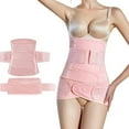 thumbnail image 1 of 2 in 1 Postpartum Belly Band Wrap(Pink), C-Section Support Belt, Post Partum Support Recovery Waist/Pelvis Belt, Belly Band Binder Girdle Stomach L, 1 of 7