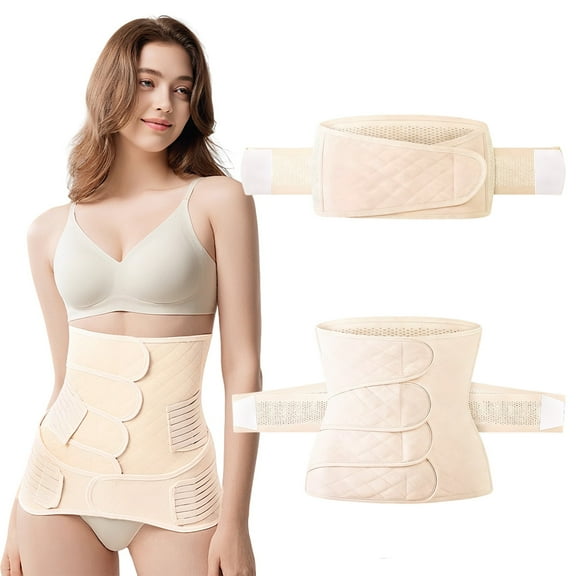 ‌2-in-1 Postpartum Recovery Belt - C-Section & Hysterectomy Support, Waist/Pelvis Binder for Postpartum Shape & Pain Relief