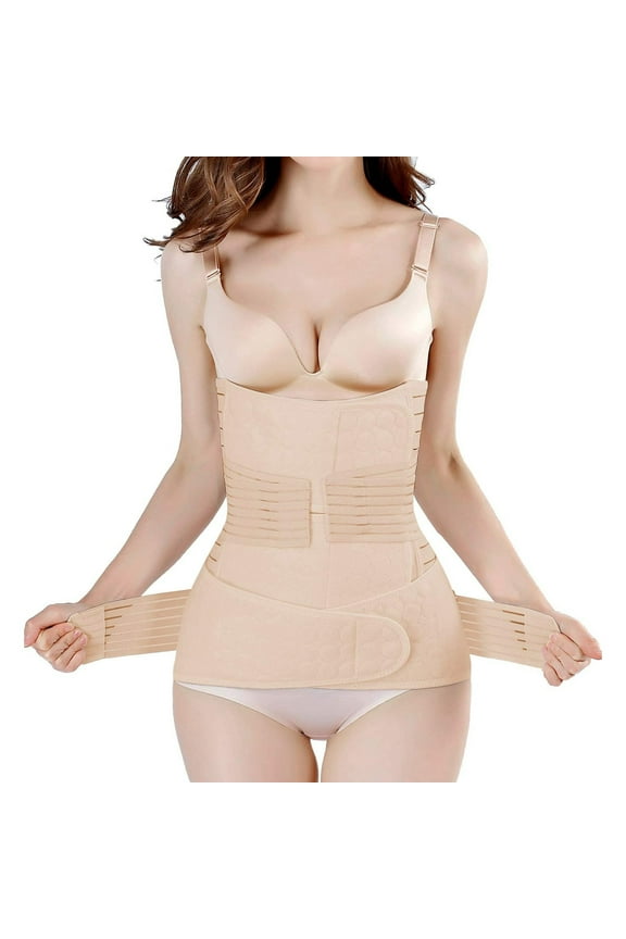 2 in 1 Postpartum Support Recovery Belly Wrap Waist/Pelvis Belt Body Shaper Postnatal Shapewear-XL
